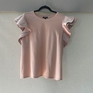 Express scalloped sleeve shirt